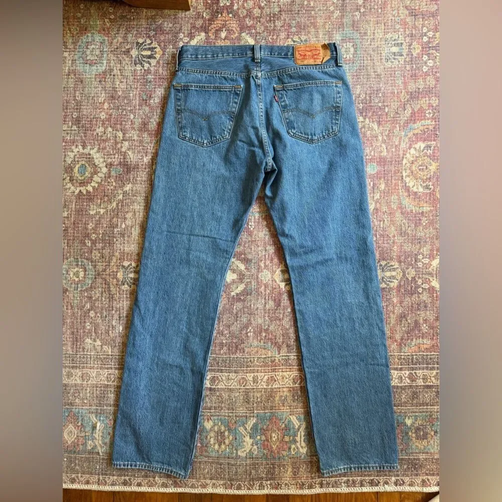 Levi’s 501 34x34 Classic Straight Blue Men's Jeans 100% Cotton Button Fly